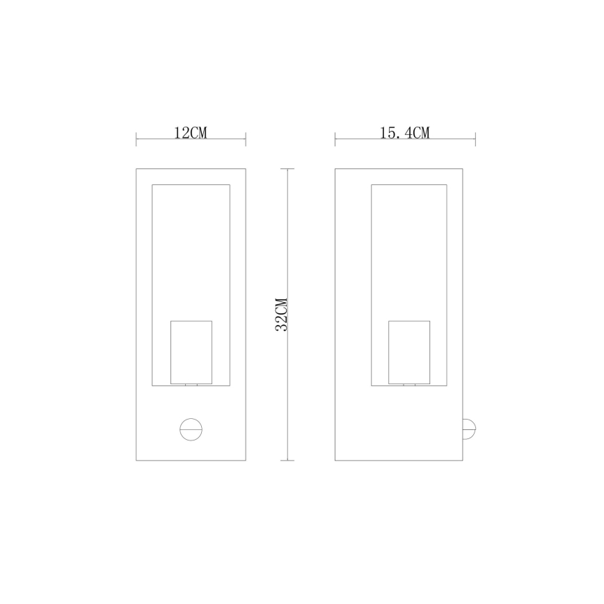 Globo wall light with sensor 1xE27/60W/230V IP44
