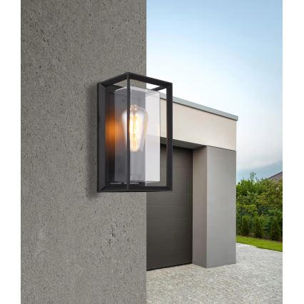Globo - Outdoor wall light 1xE27/60W/230V IP44 black