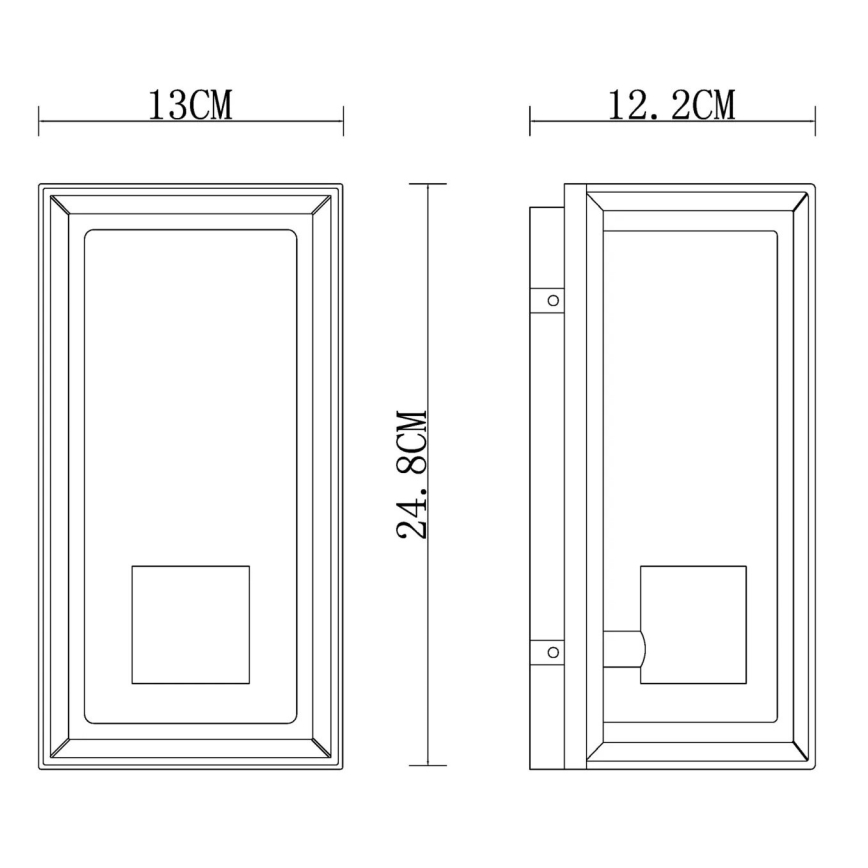 Globo - Outdoor wall light 1xE27/60W/230V IP44 black