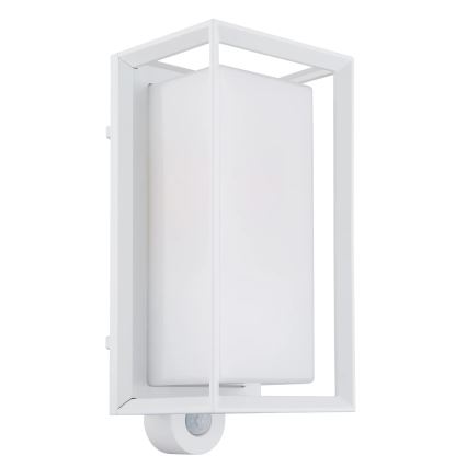 Globo - Outdoor wall light with a sensor 1xE27/60W/230V IP44 white