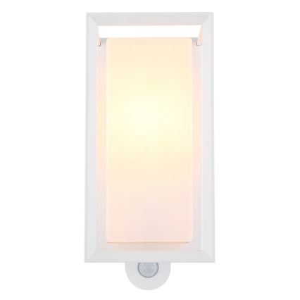 Globo - Outdoor wall light with a sensor 1xE27/60W/230V IP44 white