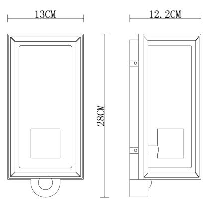 Globo - Outdoor wall light with a sensor 1xE27/60W/230V IP44 white