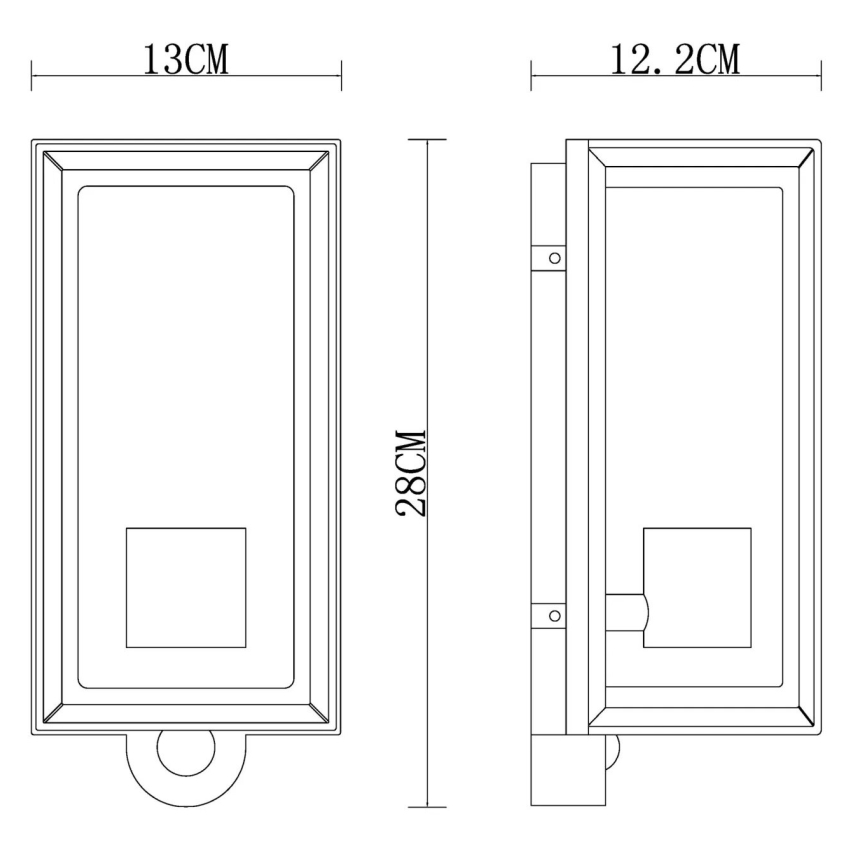 Globo - Outdoor wall light with a sensor 1xE27/60W/230V IP44 white