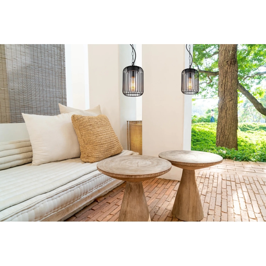 Globo - Outdoor chain-hung pendant light 1xE27/15W/230V