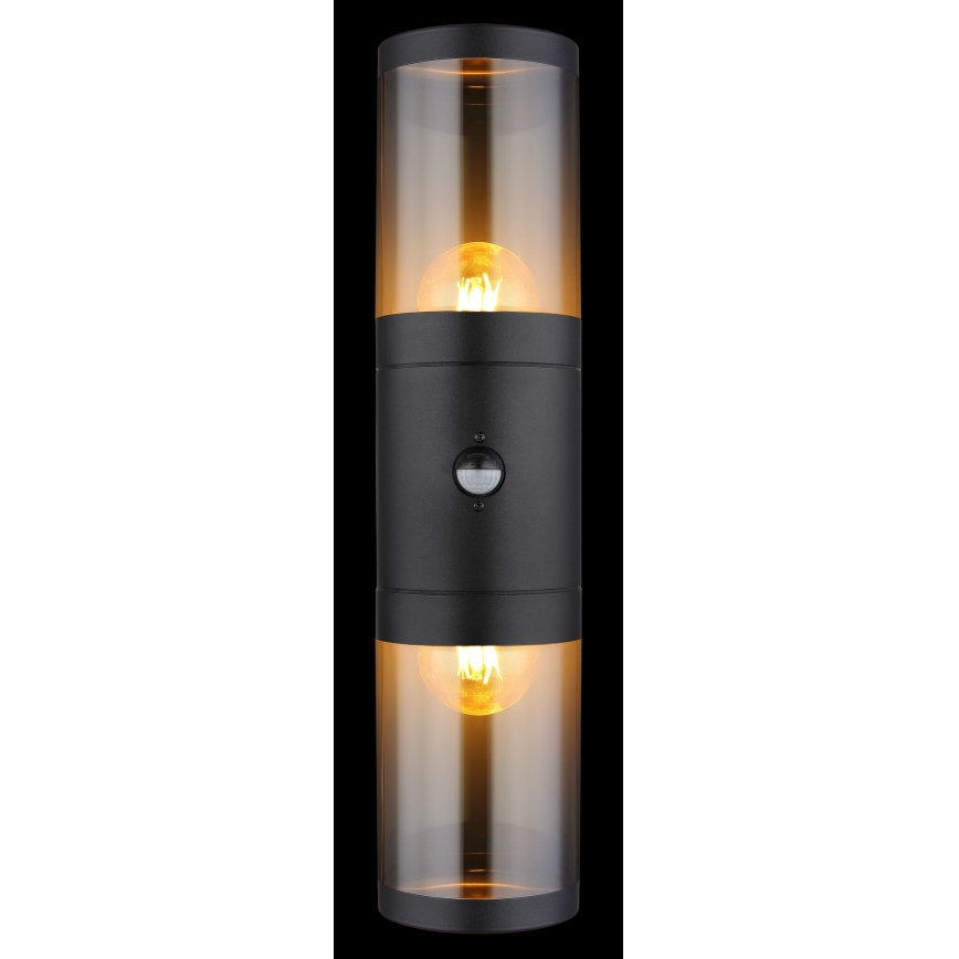 Globo wall light with sensor 2xE27/40W/230V IP44