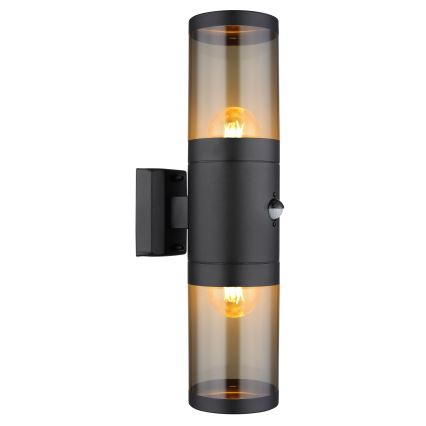 Globo wall light with sensor 2xE27/40W/230V IP44