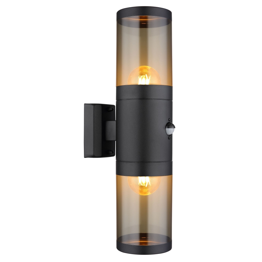 Globo wall light with sensor 2xE27/40W/230V IP44