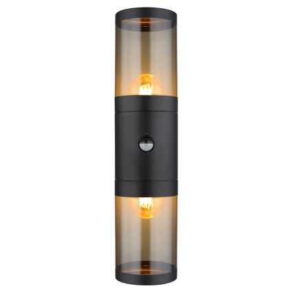 Globo wall light with sensor 2xE27/40W/230V IP44