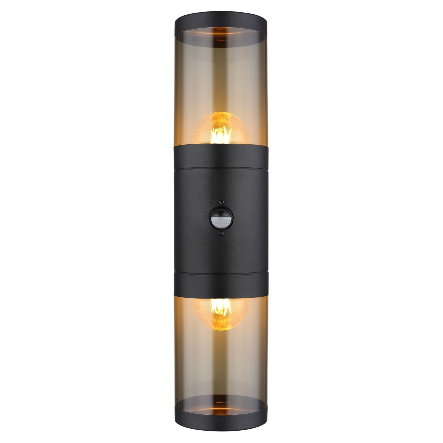 Globo wall light with sensor 2xE27/40W/230V IP44