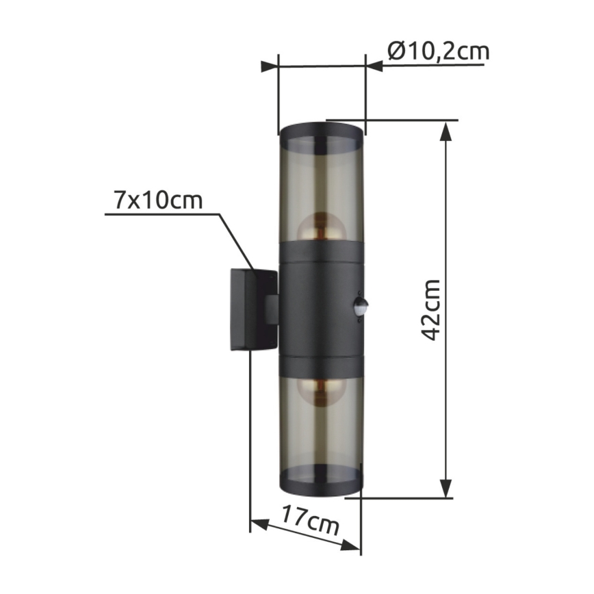 Globo - Outdoor wall light 2xE27/60W/230V IP44