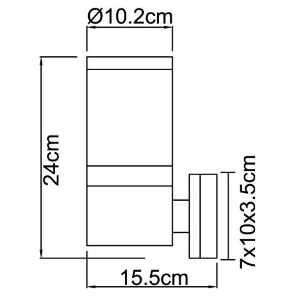 Globo - Outdoor wall light 1xE27/60W/230V