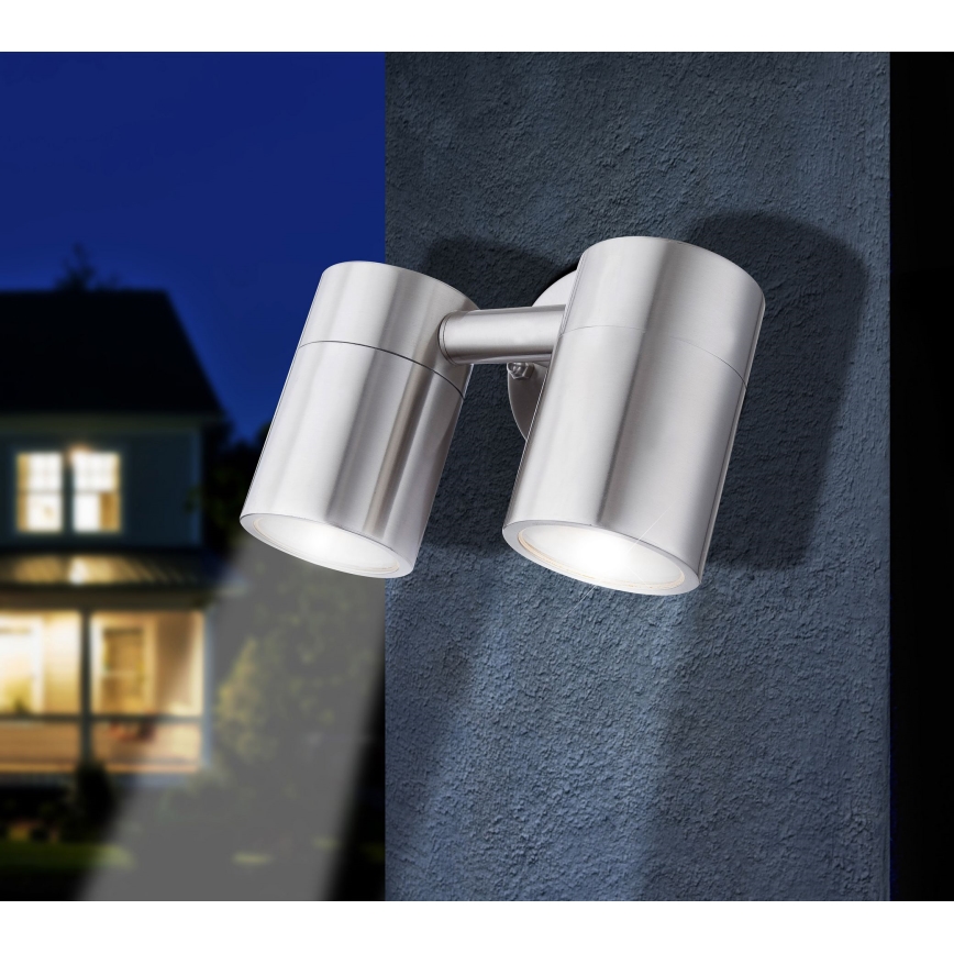 Globo 3207-2L - LED outdoor light STYLE 2xGU10/5W/230V