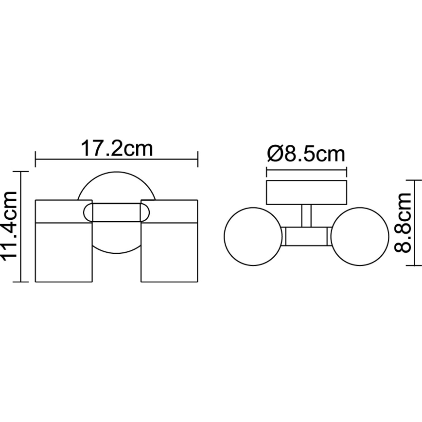 Globo 3207-2L - LED outdoor light STYLE 2xGU10/5W/230V
