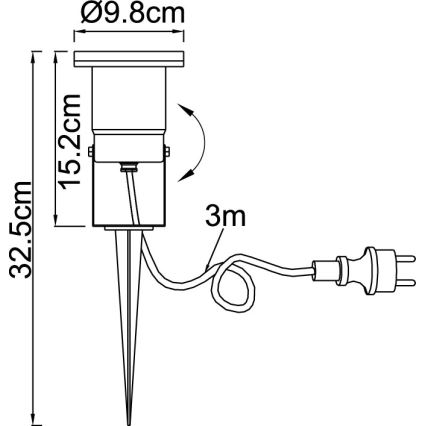 Globo - Outdoor lamp 1xGU10/35W/230V IP65
