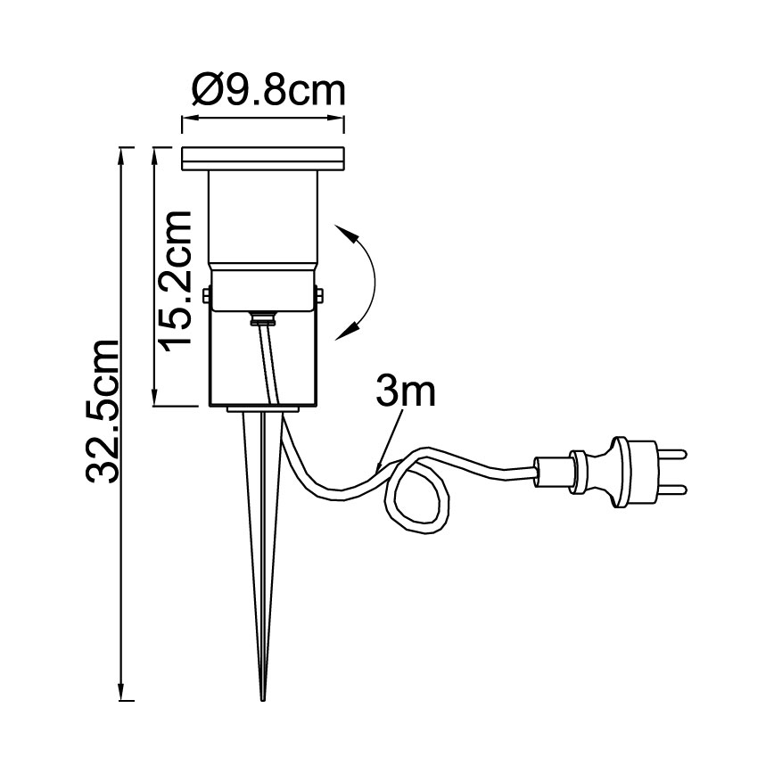 Globo - Outdoor lamp 1xGU10/35W/230V IP65