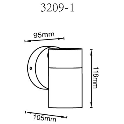 Globo - Wall spotlight 1xGU10/35W/230V