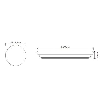 Globo - LED Outdoor ceiling light 1xLED/24W/230V IP54