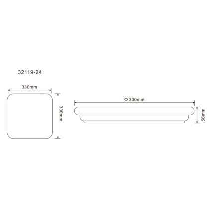 Globo - LED Outdoor ceiling light LED/24W/230V IP54