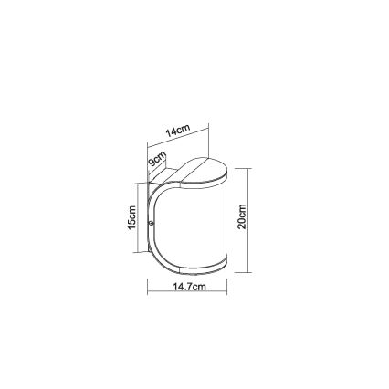 Globo 32128A - Outdoor wall light  SEGGA 1xE27/60W/230V IP44
