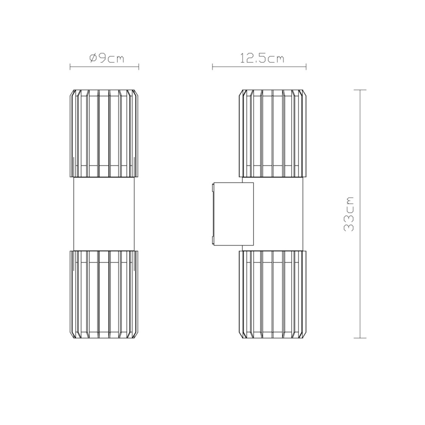 Globo - Outdoor wall light 2xE27/15W/230V IP54