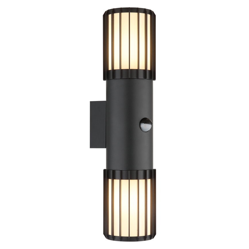 Globo - Outdoor wall light with sensor, 2x E27/15W/230V, IP54