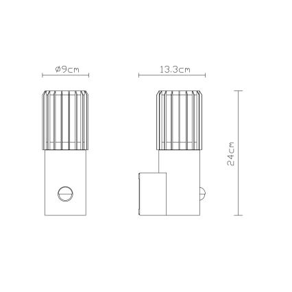 Globo - Outdoor wall light with sensor 1xE27/15W/230V IP54