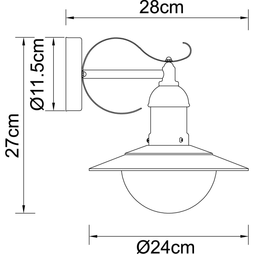 Globo - Outdoor Wall Light 1xE27/23W/230V IP44