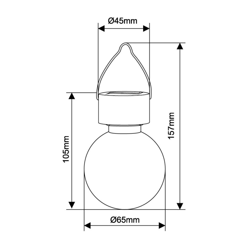 Globo 33056 - Solar LED light / 0.06 W / 3.2 V / IP44 / 400 mAh