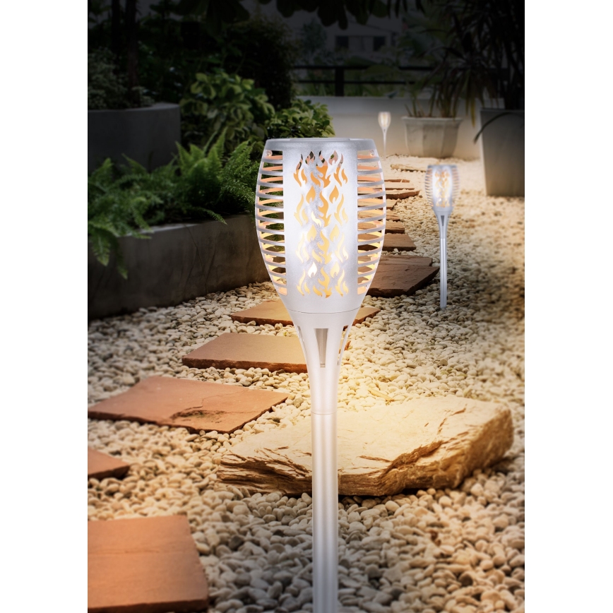 Globo - LED Solar light LED/3,6W/3V 1800K IP44 shiny chrome