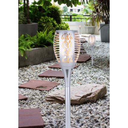 Globo - LED Solar light LED/3,6W/3V 1800K IP44 shiny chrome