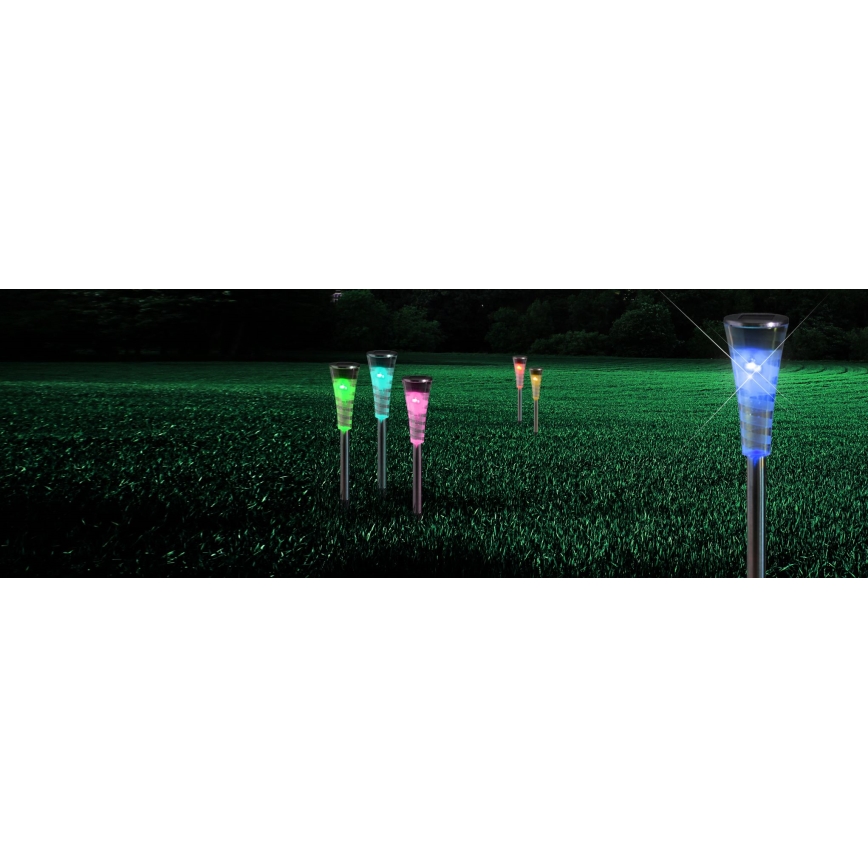 Globo 33079-5 - SET 5x Solar lamp RGB-LED/0,06W/3,2V IP44