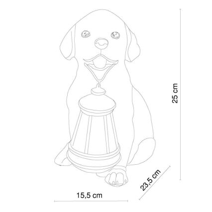 Globo - LED Solar light LED/0,06W/3V dog IP44 600 mAh