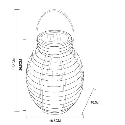 Globo - LED Solar light LED/0,06W/3,2V IP44 rattan
