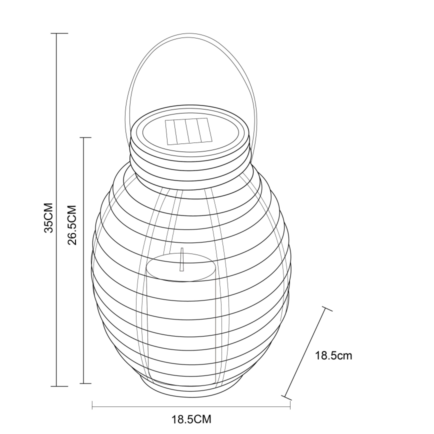 Globo - LED Solar light LED/0,06W/3,2V IP44 rattan