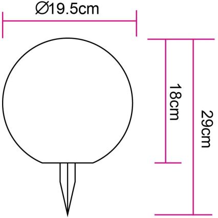 Globo - LED Solar lamp 20xLED/0,06W/3,2V d. 19,5 cm IP44