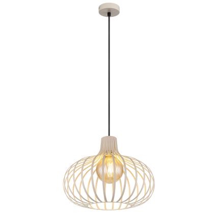Globo - Cable-hung pendant light 1xE27/40W/230V beige