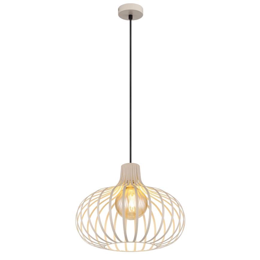 Globo - Cable-hung pendant light 1xE27/40W/230V beige