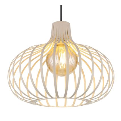 Globo - Cable-hung pendant light 1xE27/40W/230V beige