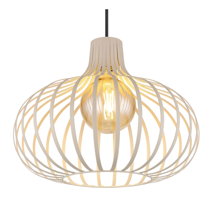 Globo - Cable-hung pendant light 1xE27/40W/230V beige