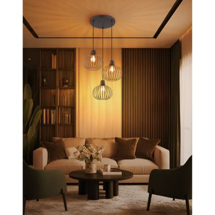 Globo - Cable-hung pendant light 3xE27/40W/230V