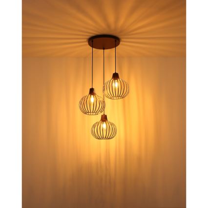 Globo - Cable-hung pendant light 3xE27/40W/230V