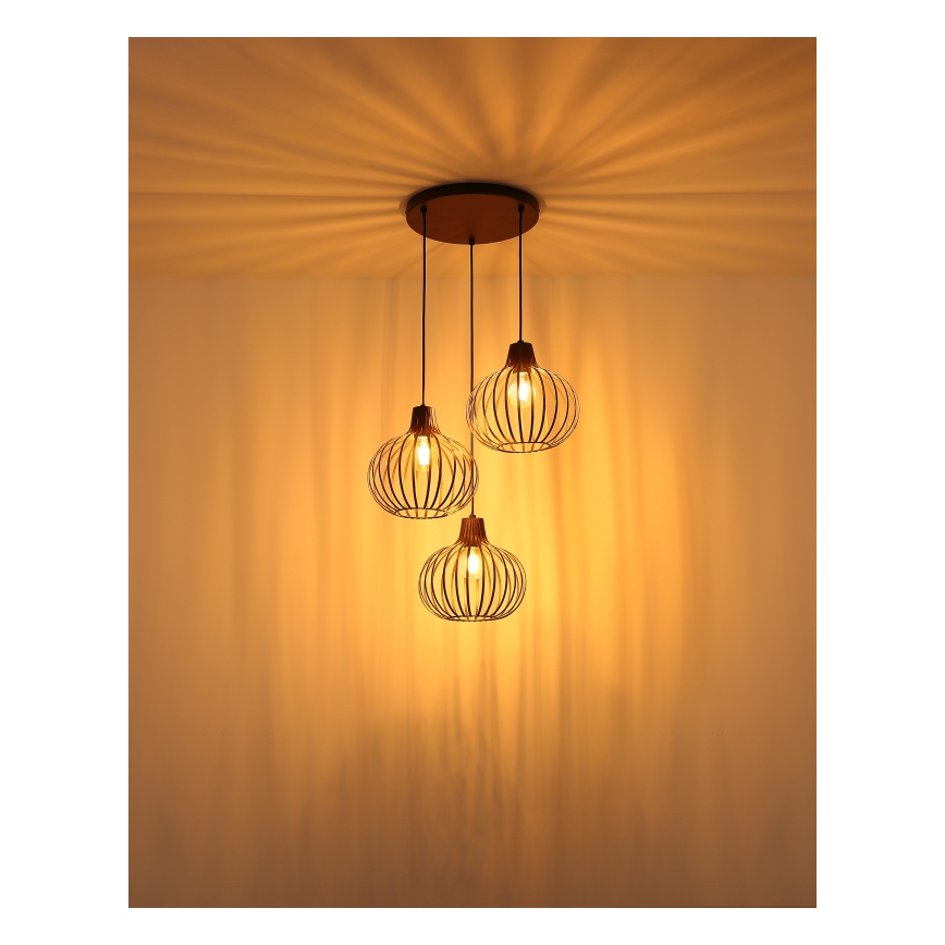 Globo - Cable-hung pendant light 3xE27/40W/230V