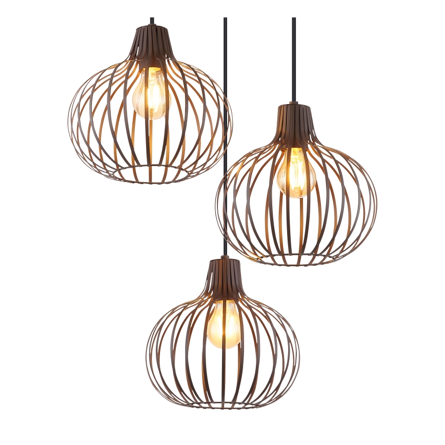 Globo - Cable-hung pendant light 3xE27/40W/230V
