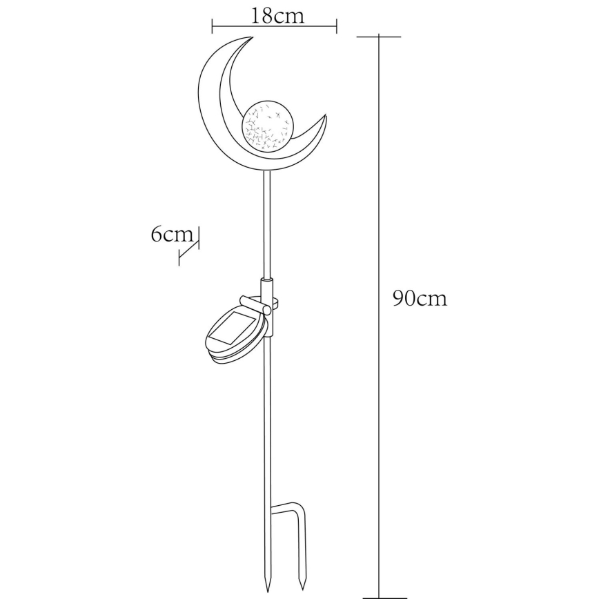 Globo - LED Solar light LED/0,02W/3V 600mAh IP44 bronze