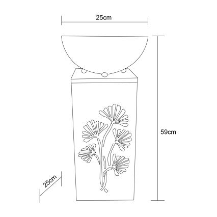Globo - LED Solar Planter Light LED/3V IP44 300 mAh