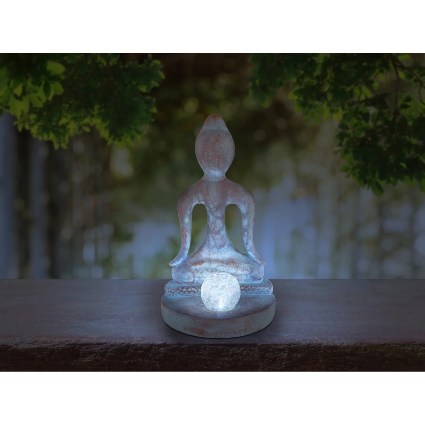 Globo - LED Solar Light LED/3V IP44 200 mAh Buddha Statue
