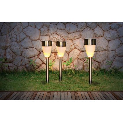 Globo - SET 3x Solar lamp 3xLED/0,06W/1,2V IP44