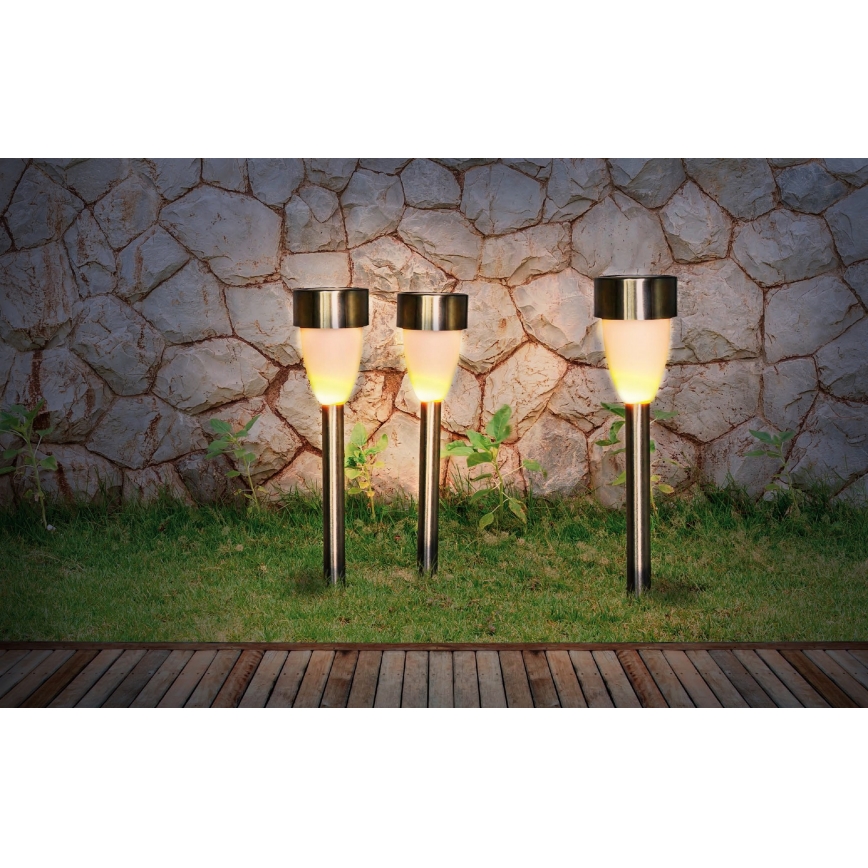 Globo - SET 3x Solar lamp 3xLED/0,06W/1,2V IP44