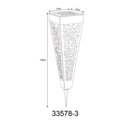 Globo - SET 3x LED Solar lamp LED/0,1W/3V IP44