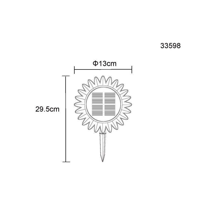 Globo - LED Solar light LED/0,06W/3V sunflower IP44 800 mAh